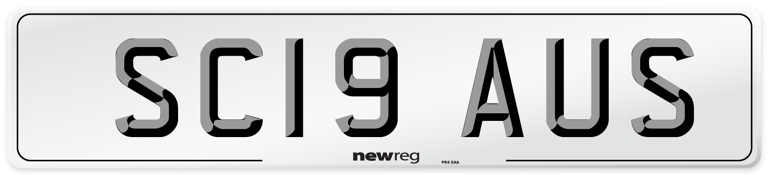 SC19 AUS Number Plate from New Reg